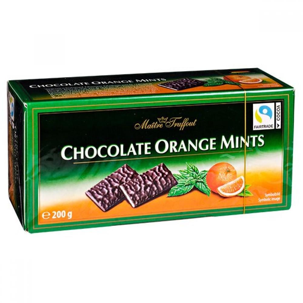 Цукерки шоколадні зі смаком апельсин-м'ята Maitre Truffout Orange Mints 200 г (13354612)