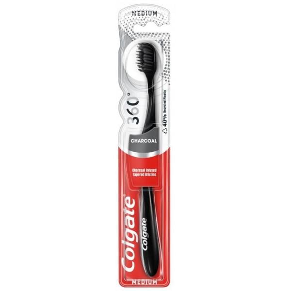 Зубная щетка Colgate 360 Charcoal медиум