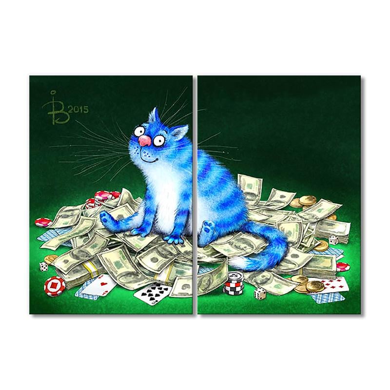 Модульная картина Джеккот 2 модуля общий размер 30х45 см (_rinaz_20152236)