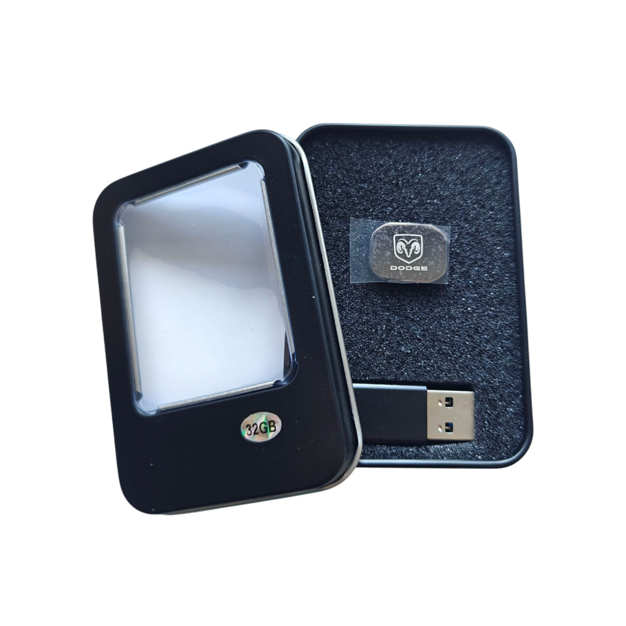 Флеш-пам'ять USB з логотипом авто Dodge 32 ГБ Type-C з перехідником USB (2554644121)