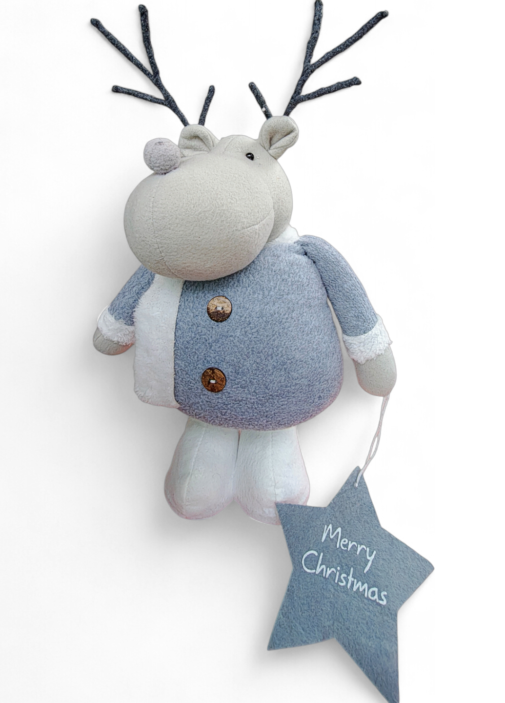 Мягкая игрушка Livarno Home Plush Soft Рождественский олень с телесопечными ногами 66 см Серый (7997) - фото 5 Мягкая игрушка Livarno Home Plush Soft Рождественский олень с телесопечными ногами 66 см Серый (7997) - фото 5