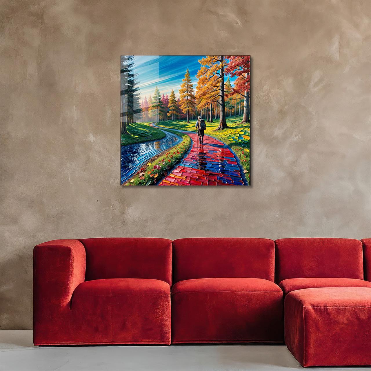 Картина на стекле NovellaPrint Путь осени 50х50 см (500.1)