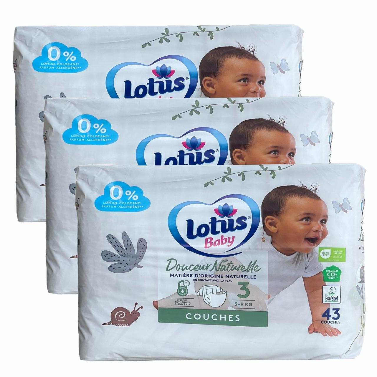 Підгузки дитячі Lotus Baby р. 3 5-9 кг 129 шт. (2194717875)