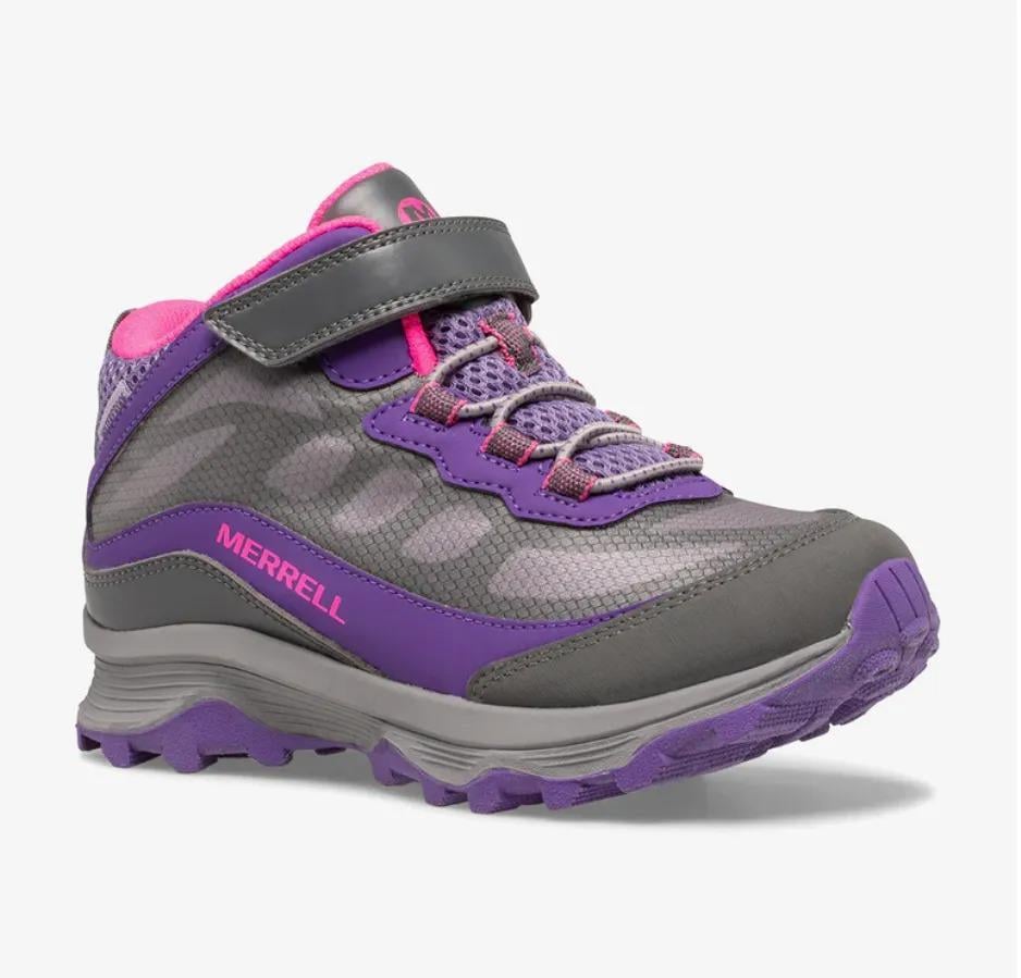 Черевики дитячі зимові Merrell Moab Speed Mid AC Waterproof р. 36/5 24,5 см Grey/Pink/Purple (13687008) - фото 2 Черевики дитячі зимові Merrell Moab Speed Mid AC Waterproof р. 36/5 24,5 см Grey/Pink/Purple (13687008) - фото 2