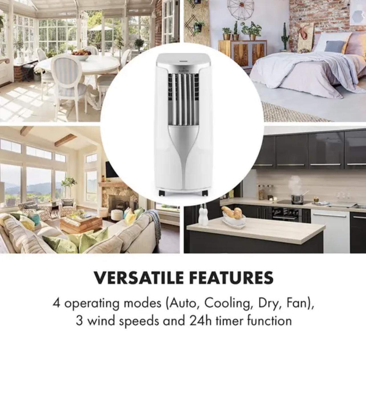 Кондиціонер мобільний KLARSTEIN Breeze 9 4в1 9000 БТЕ 2,6 кВт 44 м2 Білий (10029704) - фото 4 Кондиціонер мобільний KLARSTEIN Breeze 9 4в1 9000 БТЕ 2,6 кВт 44 м2 Білий (10029704) - фото 4