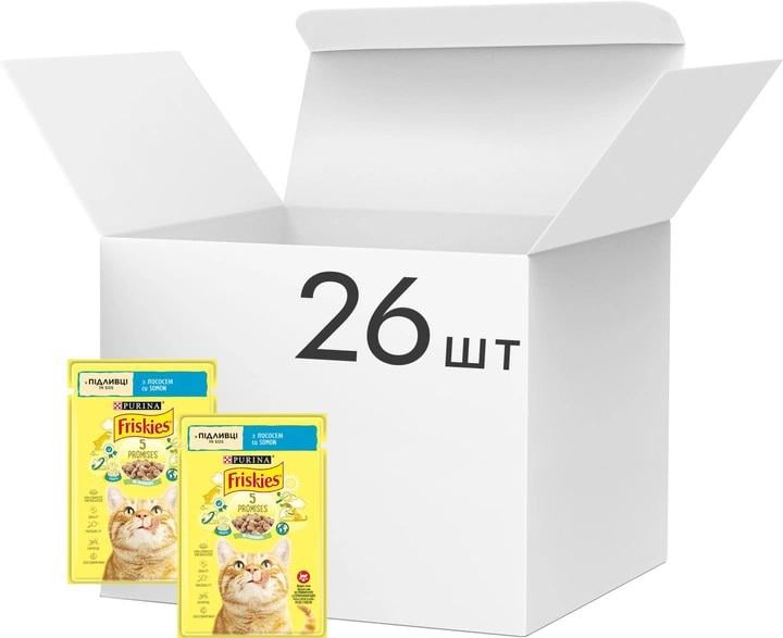 Корм для котів вологий Friskies шматочки в підливі з лососем 85 г 26 шт. - фото 2 Корм для котів вологий Friskies шматочки в підливі з лососем 85 г 26 шт. - фото 2