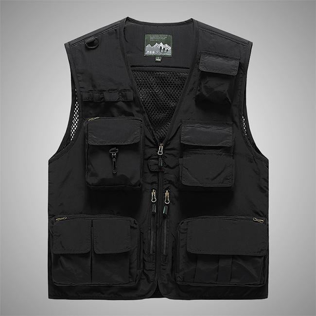 Жилет чоловічий з кишенями 2XL Чорний (25655287)