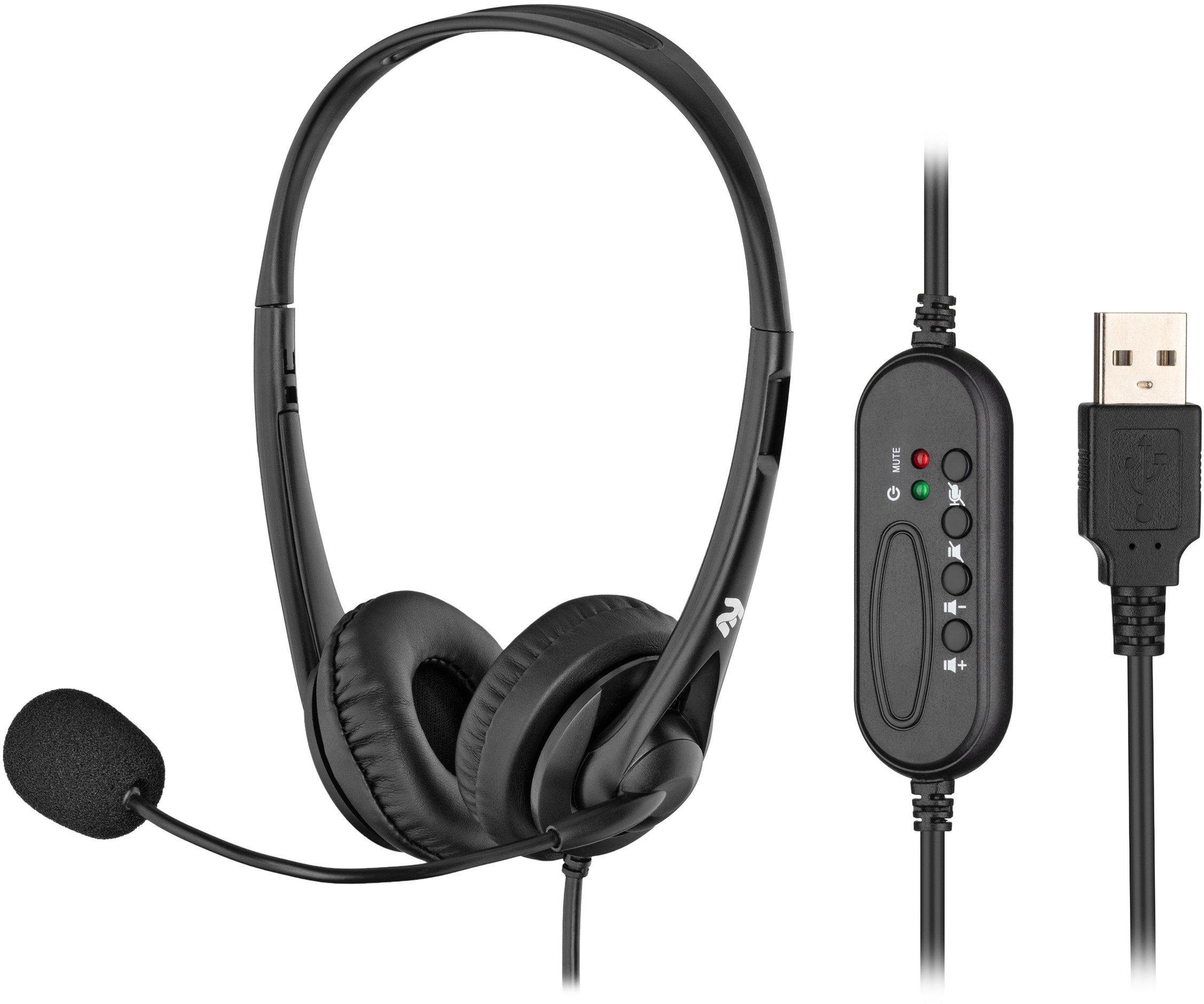 Наушники 2E CH11 On-Ear USB Black (2E-CH11SU)