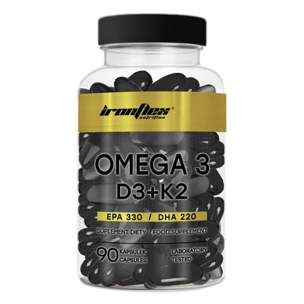 Омега для спорту IronFlex Omega 3 D3+K2 90 капс. (000026010)