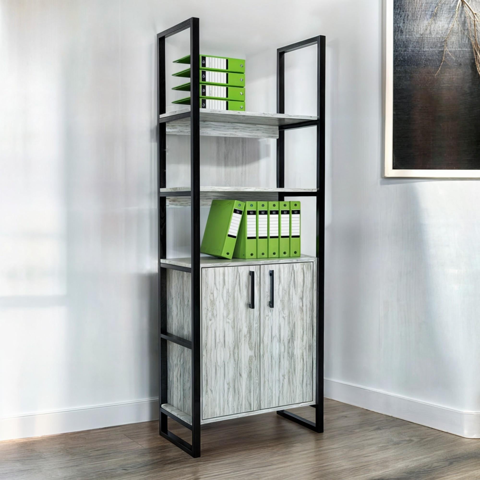 Стеллаж офисный Tobi Sho LOFT Iceberg СЛА/3 для документов 800x400x1900 мм Дуб крафт белый