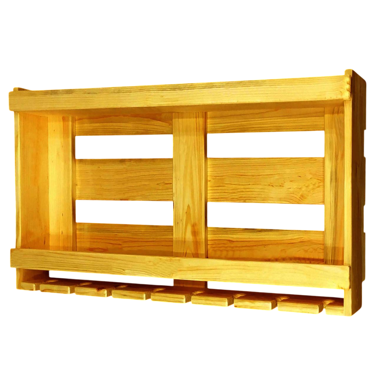 Полка для вина настенная из дерева Сайтама Карри (ПНК-003703)