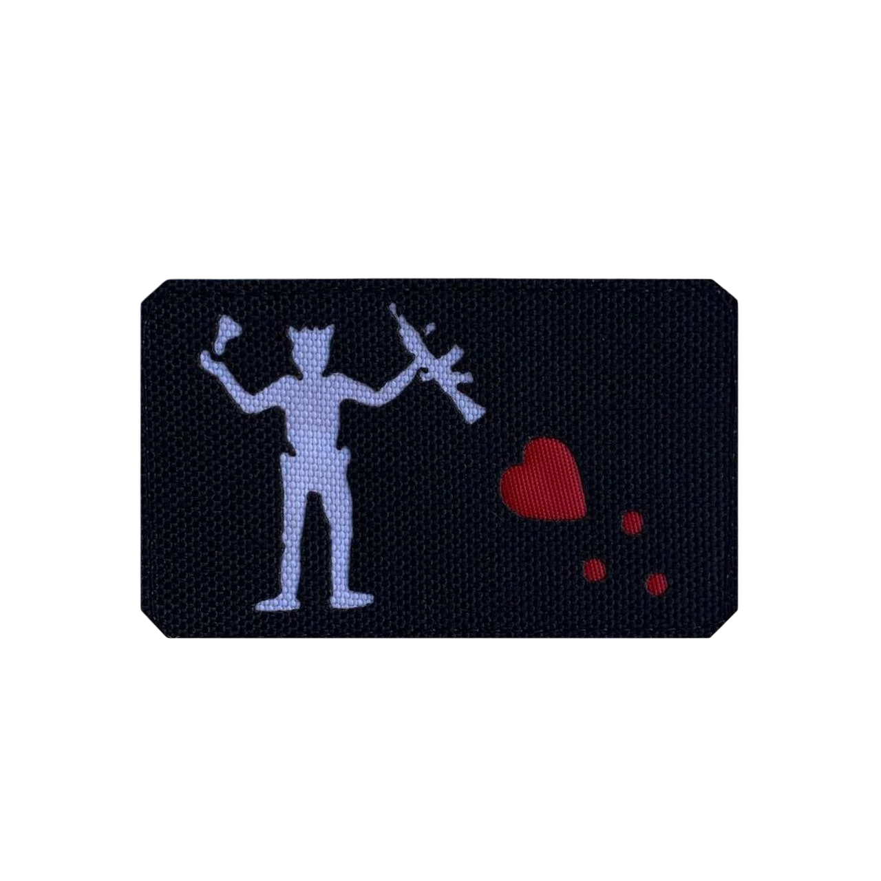 Шеврон на липучке Laser Cut ROP340 Черная Борода пихота 50х80 мм Черный/Белый (1172)