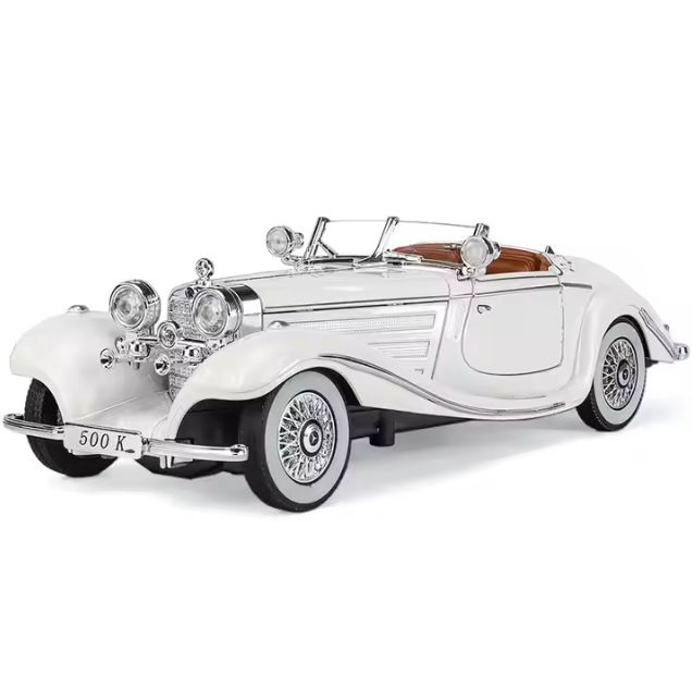 Моделька машины Mercedes-Benz 500K 1936 года Белый (AN00491-2)