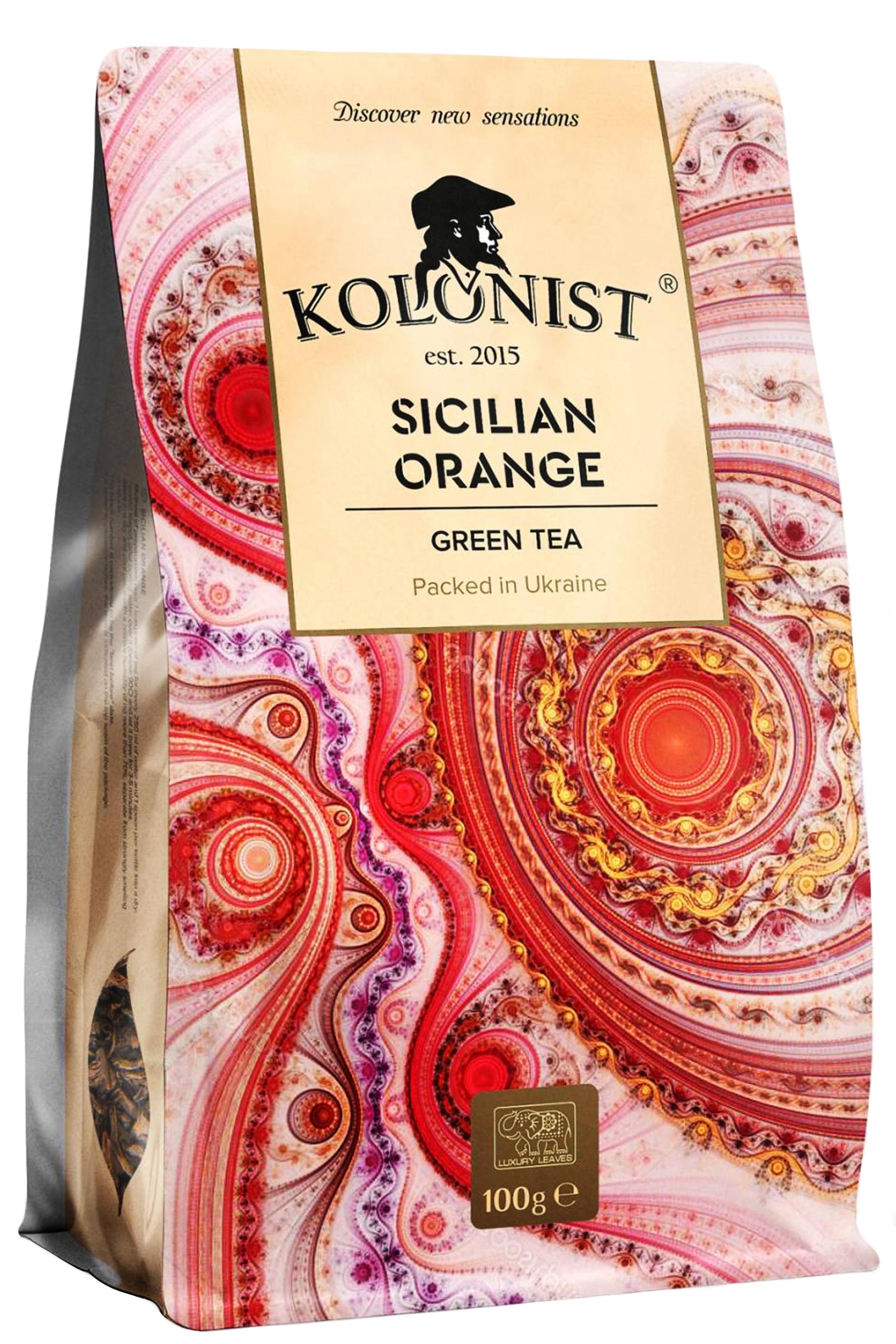Чай зелений Kolonist Сицилійський апельсин 100 г (58494)