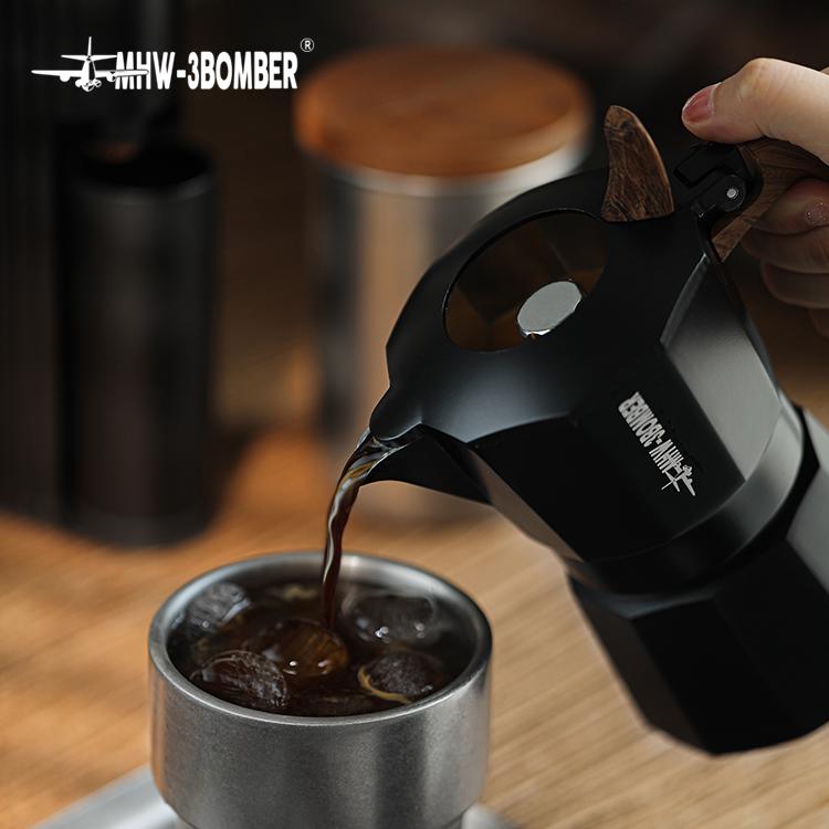Гейзерная кофеварка с двойным клапаном MHW-3BOMBER Double Valve Moka Pot 180 мл Black (M5888B) - фото 7
