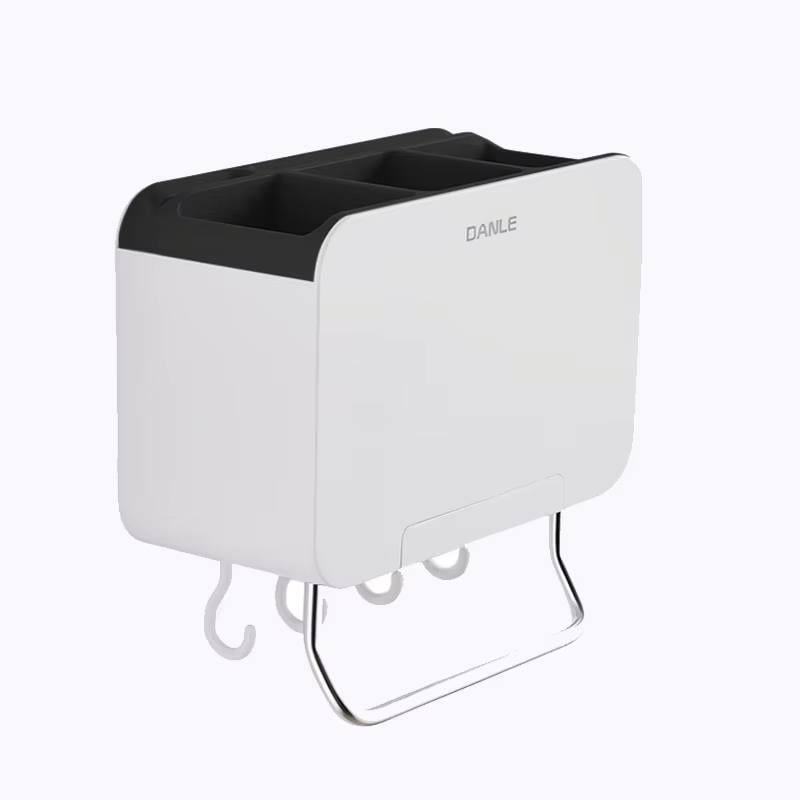 Настенный органайзер на кухню подставка для столовых приборов 20х9х13 см Темно-серый (25147591)