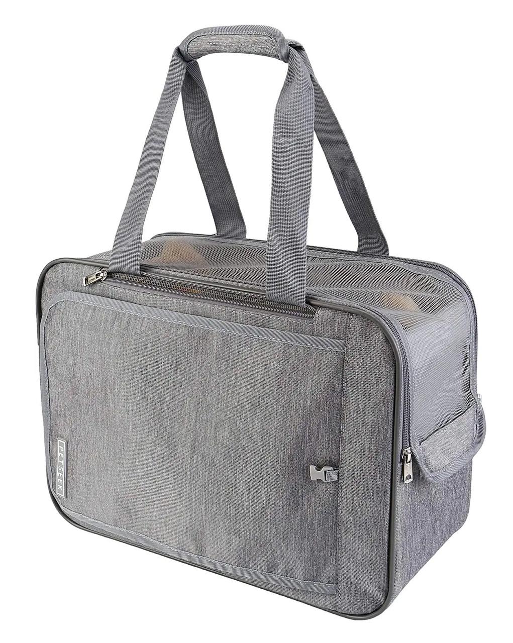 Сумка-рюкзак для перенесення домашніх тварин CosmoPet CP-43 2в1 44х19х32 см Grey (3_04841) - фото 2 Сумка-рюкзак для перенесення домашніх тварин CosmoPet CP-43 2в1 44х19х32 см Grey (3_04841) - фото 2