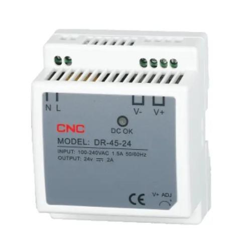 Блок питания на DIN-рейку однофазный CNC DR-45-12V DC In-АС 110-240V/Out-DC 12V 45 Вт (Б00045977)