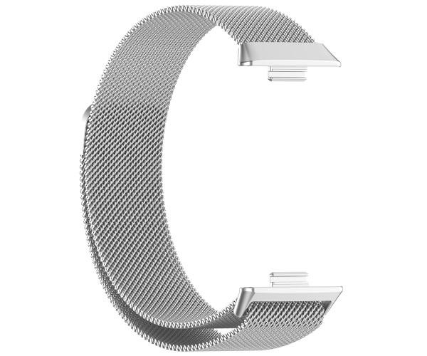 Ремешок металлический Milanese Magnetic для смарт-часов Xiaomi Smart Band 9 Pro Серебряный