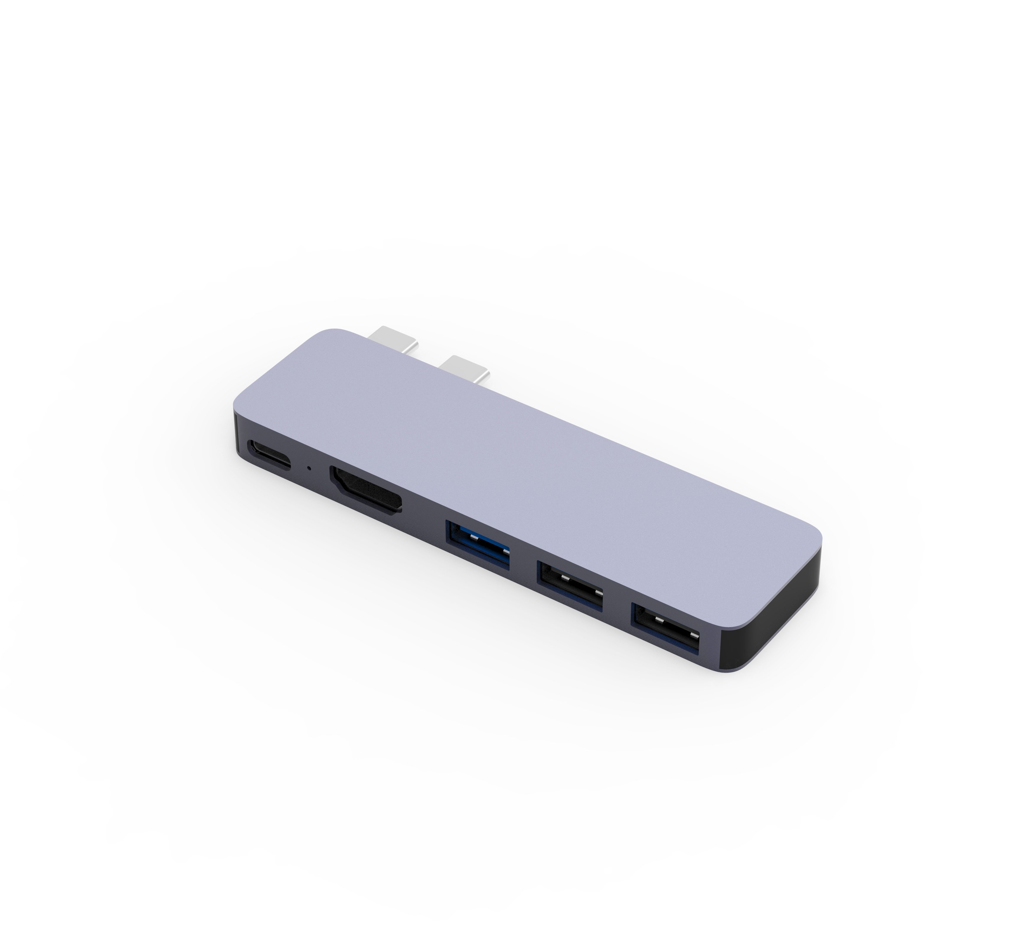 USB-хаб Qitech Aluminum Mini Silver (QT-Hub5)