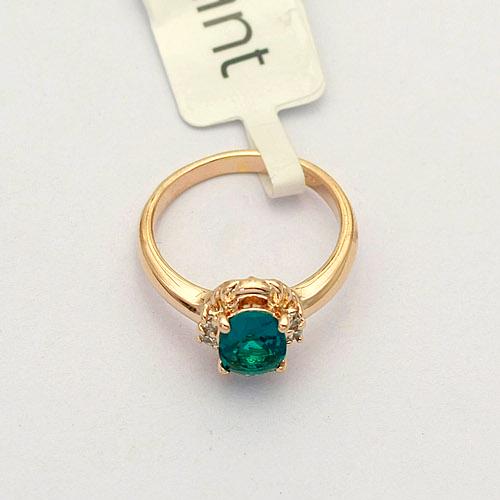 Кольцо с кристаллами Сваровски 91307b Italina р. 17,5 Зеленый