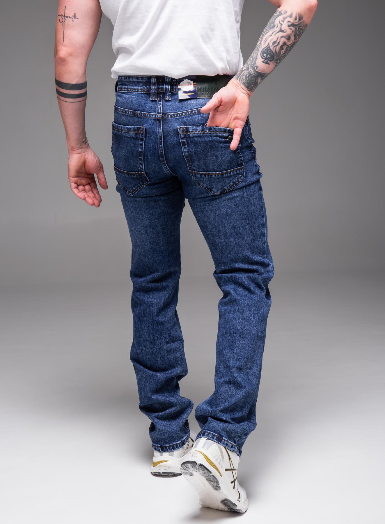 Джинсы мужские WG прямого кроя р. 30 Синий (2399/1) - фото 2
