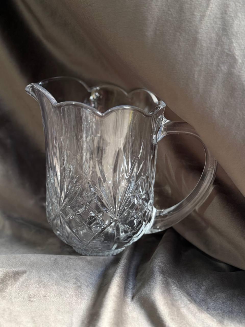 Набір питний скляний YIWU глечик та 6 келихів 1,3 л/220 мл Прозорий (HP-19-38) - фото 4