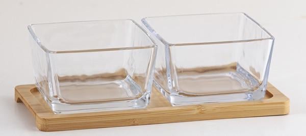 Набор салатников VIVA BAMBOO на подставке 2х250 мл (S/3)