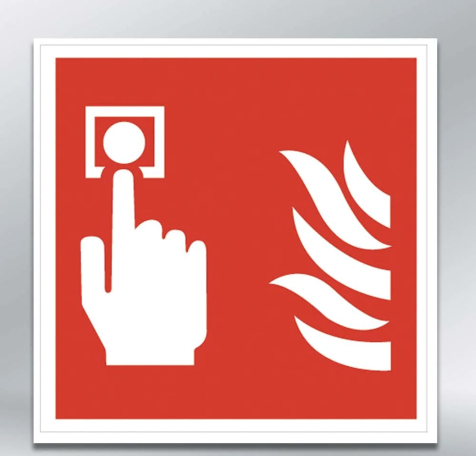 Табличка наліпка Ручний пожежний сповіщувач 150х150 мм (41843)