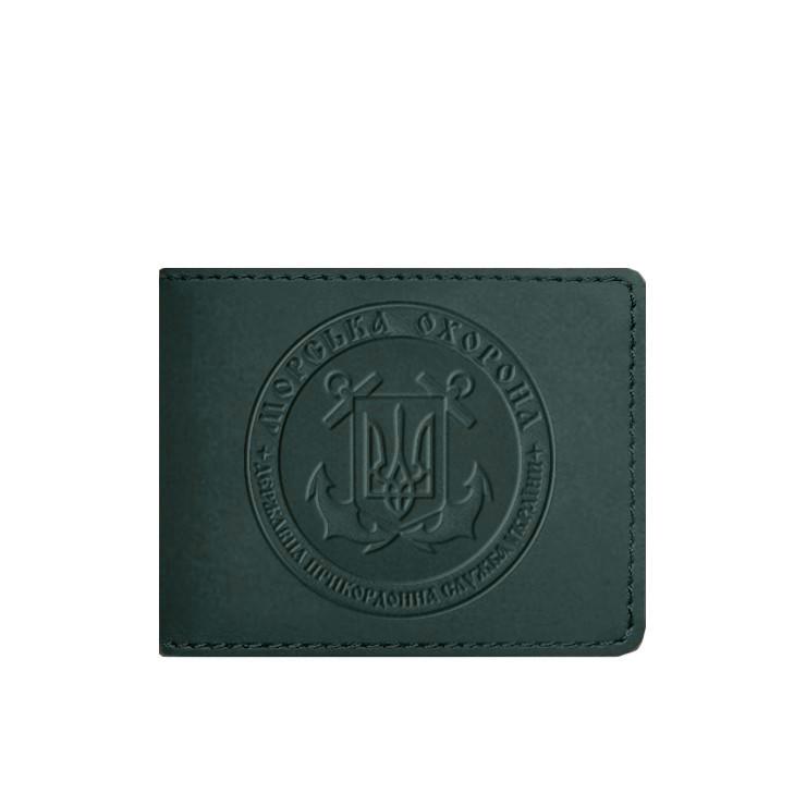 Обложка кожаная в удостоверение Морской охраны Crazy Horse Зеленый (A-027888) Обложка кожаная в удостоверение Морской охраны Crazy Horse Зеленый (A-027888)