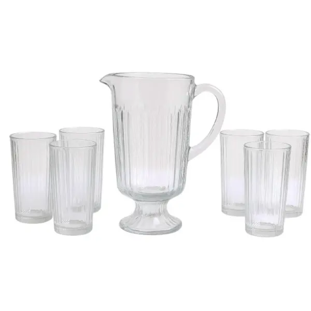 Комплект для напоїв Crystal Refresh глечик зі склянками 6 штук