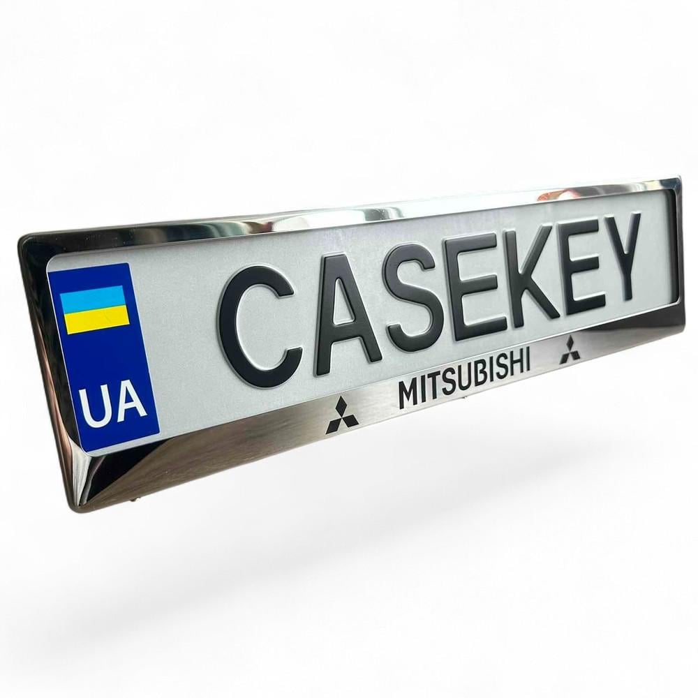 Авторамка метелическая с гравировкой Mitsubishi (miramkaza1) Авторамка метелическая с гравировкой Mitsubishi (miramkaza1)