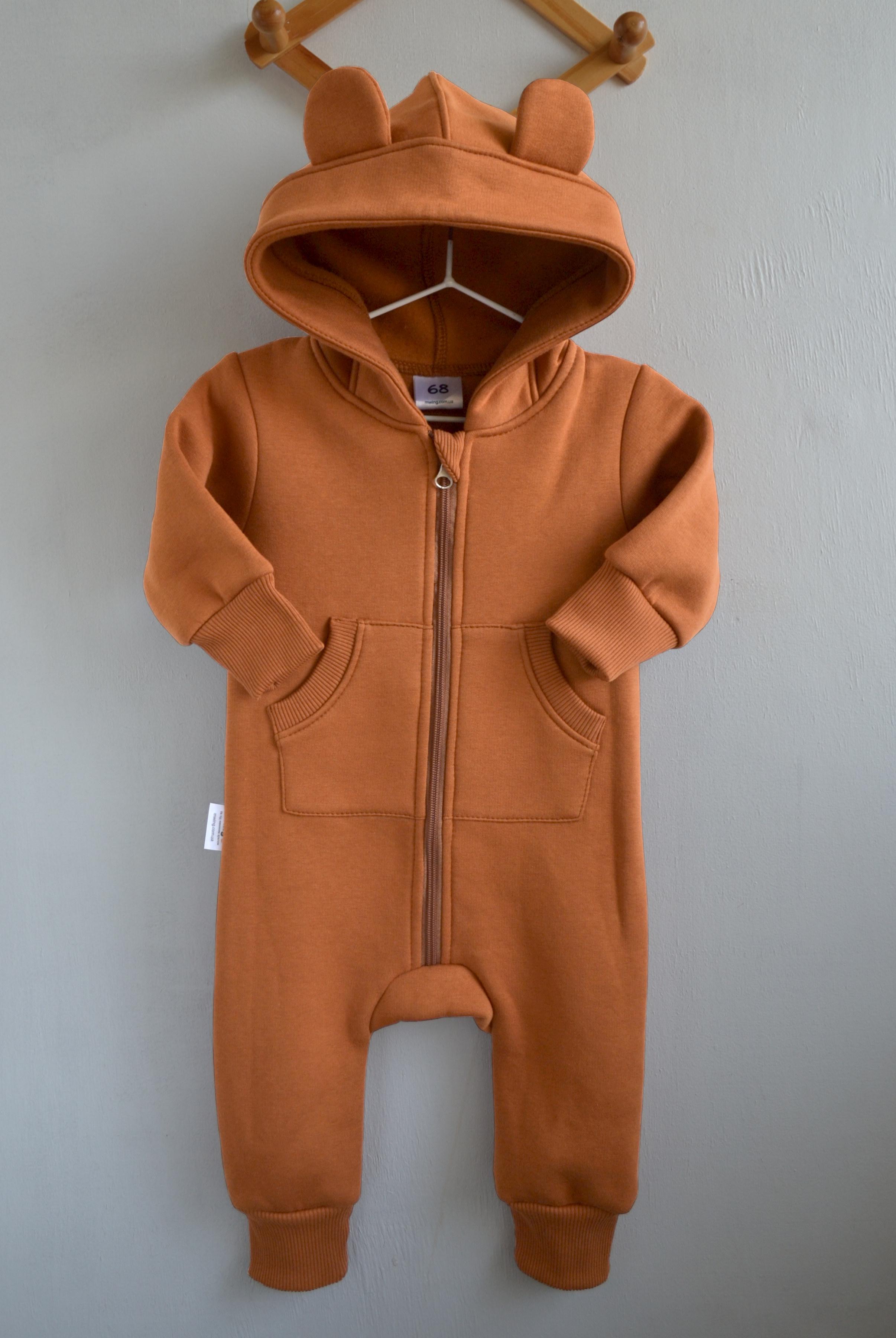 Ромпер утепленный детский Mwing Медвежонок 68 см Brown (094-56-68)
