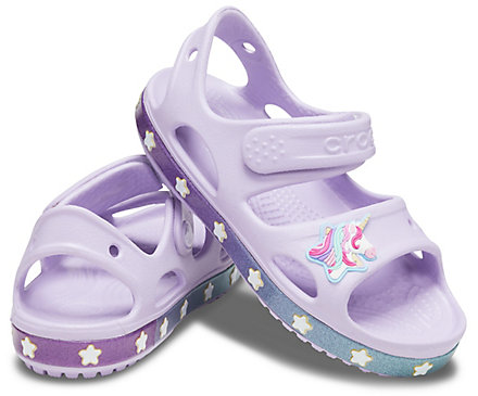 Сандалії дитячі для дівчинки Crocs Fun Lab Unicorn Charm Sandal Lavender р. 29-30 Бузковий (8999)