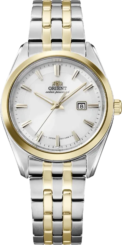 Наручные часы женские Orient Stretto Date Solar RA-WG0601S10B со стальным корпусом WR 30 м Белый (3124658617)
