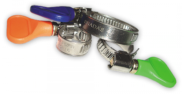 Хомут червячный Bradas нержавеющий с ключом типа бабочка 25-40 мм 10 шт.