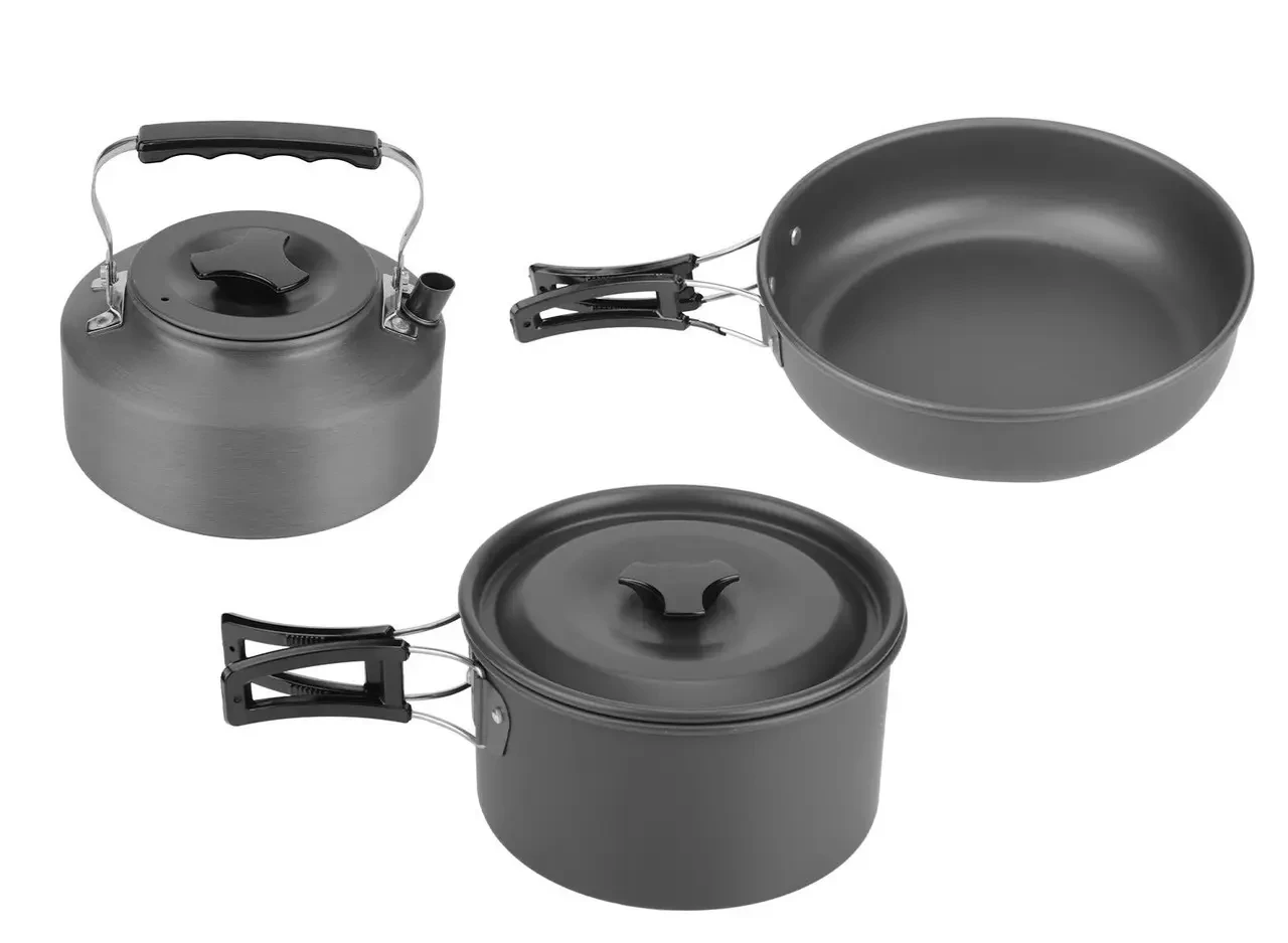 Туристичний набір посуду GL-C31 каструля/сковорідка/чайник - фото 7 Туристичний набір посуду GL-C31 каструля/сковорідка/чайник - фото 7