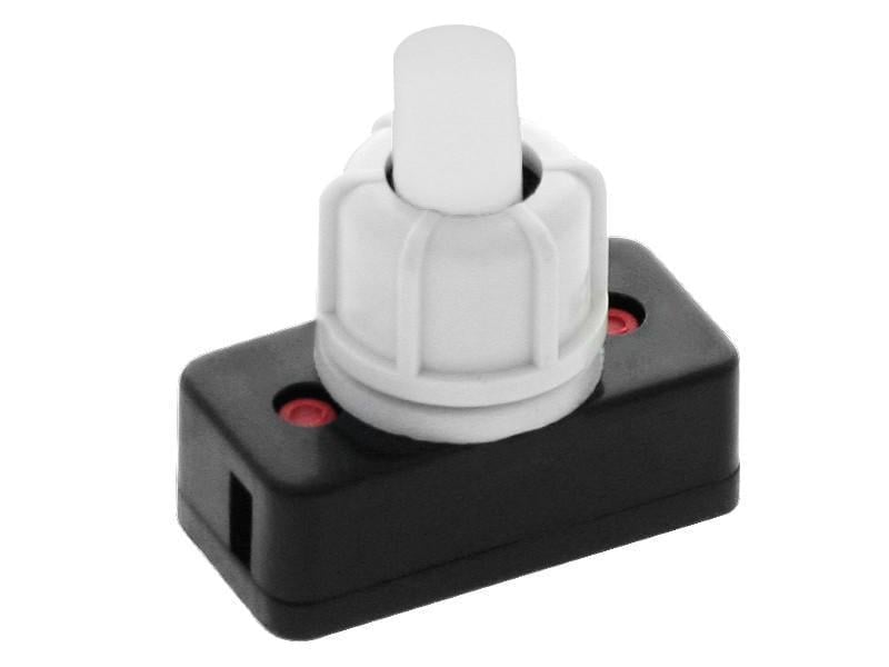 Кнопка PBS-17А-2 ON-OFF с фиксацией торшерная 1А 250V Белый (4915#)