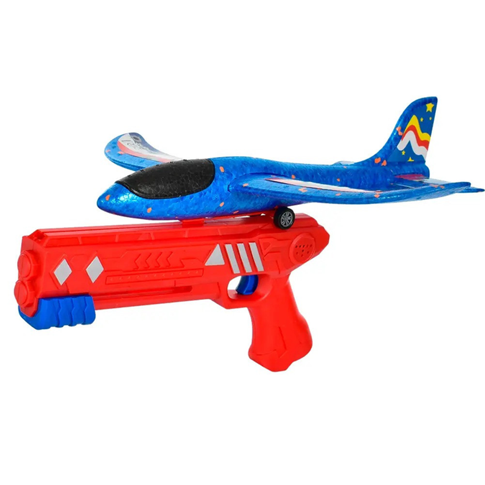 Пістолет із запускачем A-Toys літак з підсвічуванням/механічний принцип роботи 33x34 см (MTT-198122)