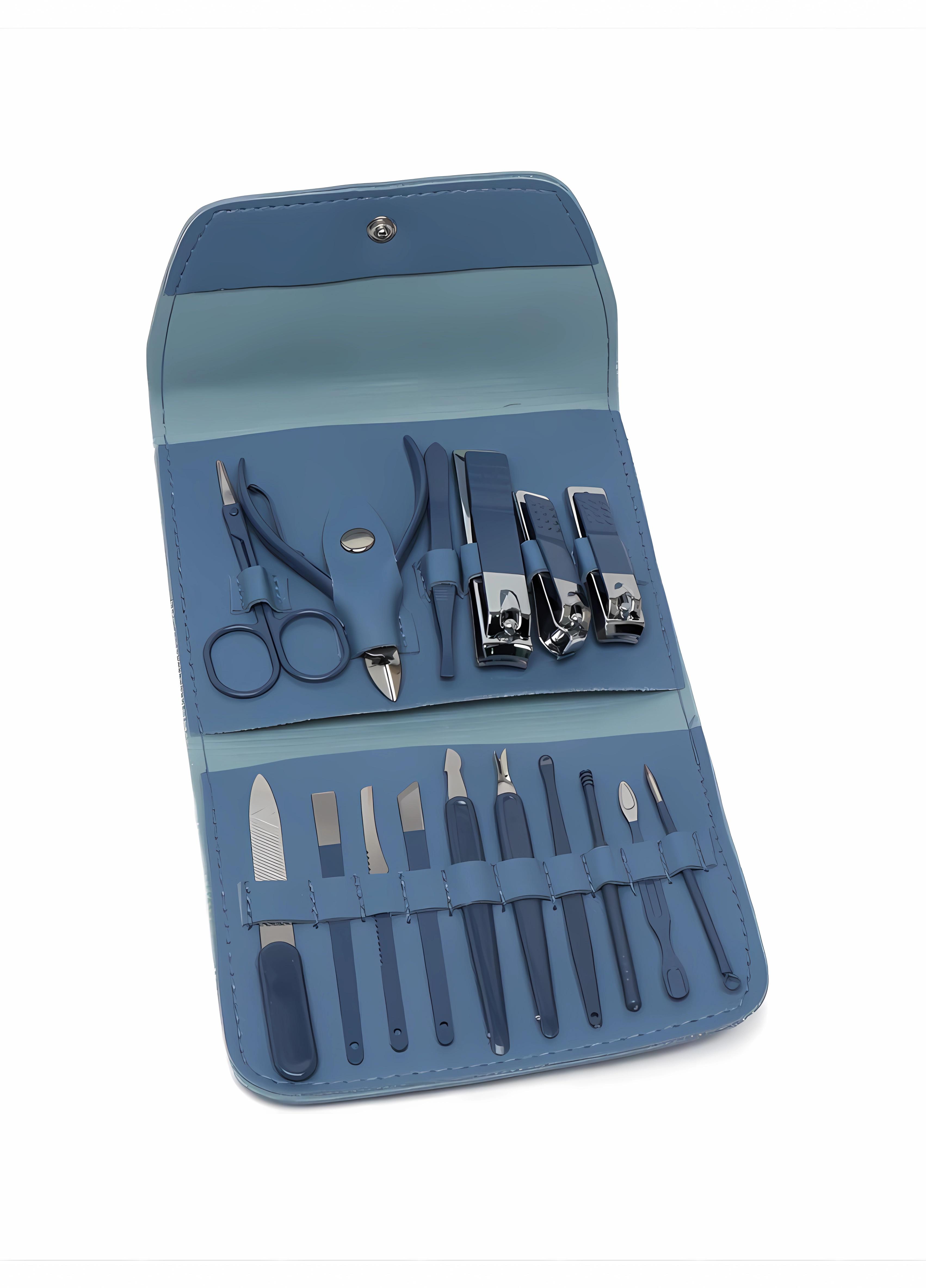 Набор маникюрно-педикюрный Good Idea AND 038 из нержавеющей стали в чехле 16 предметов Синий (377709U)