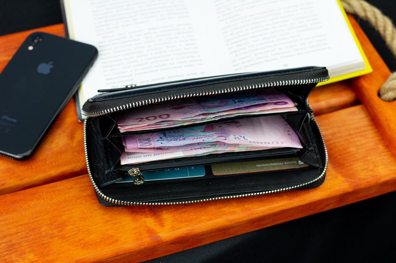 Кошелек-клатч мужской Marco Coverna на молнии из натуральной кожи Черный (MC-802-1) - фото 10 Кошелек-клатч мужской Marco Coverna на молнии из натуральной кожи Черный (MC-802-1) - фото 10