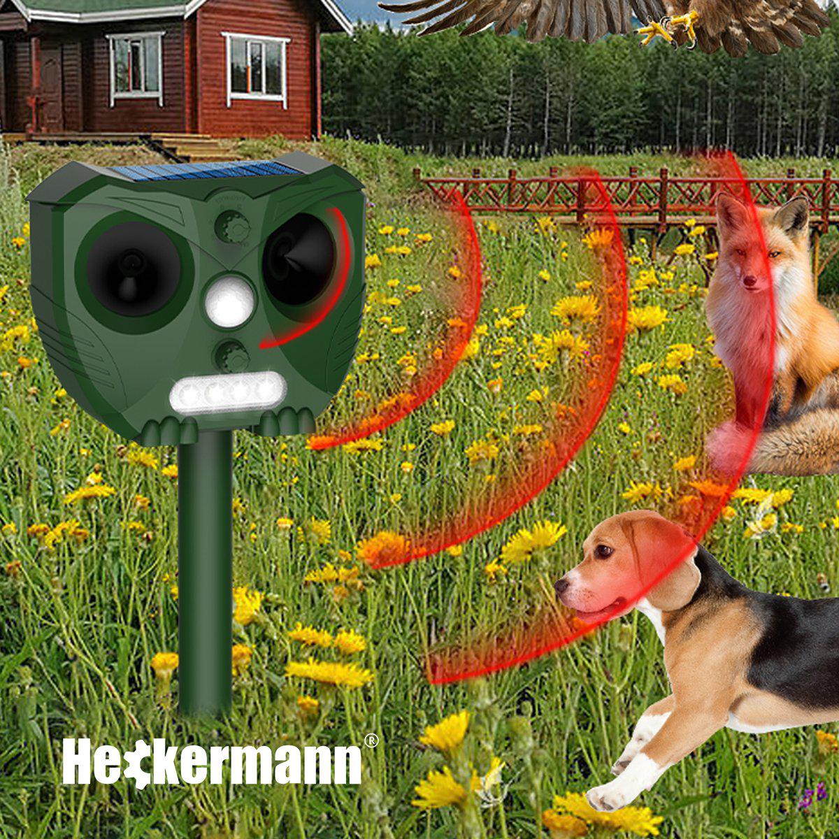 Отпугиватель животных и грызунов Heckermann 536 ультразвуковой/солнечная панель (43287) - фото 2 Отпугиватель животных и грызунов Heckermann 536 ультразвуковой/солнечная панель (43287) - фото 2