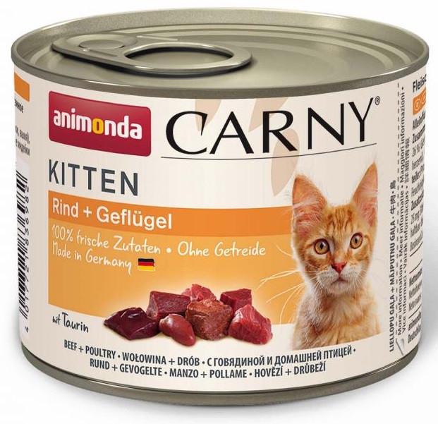 Корм влажный для котят Animonda Carny Kitten Beef/Poultry 200 г (1830807781)