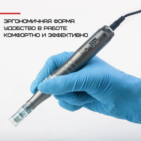 Дермапен Dr. Pen М8 6 режимов и 2 насадки для фракционной мезотерапии электрический Серый - фото 7