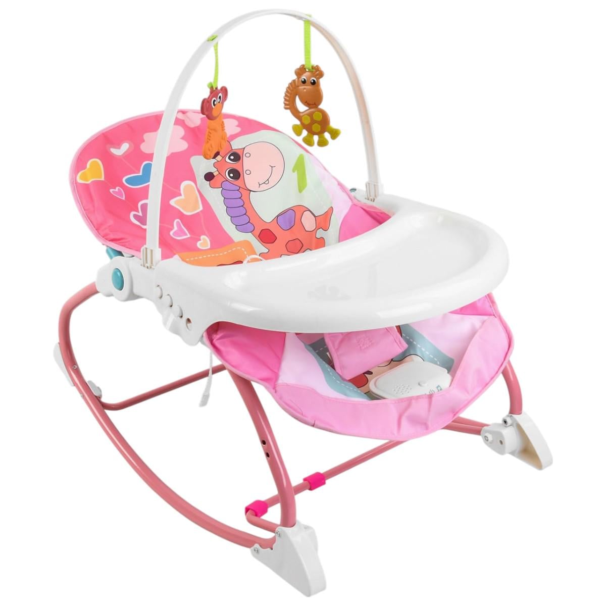 Детский шезлонг-стульчик для кормления Rocker Dining Chair 2в1 убаюкивающий центр для младенцев