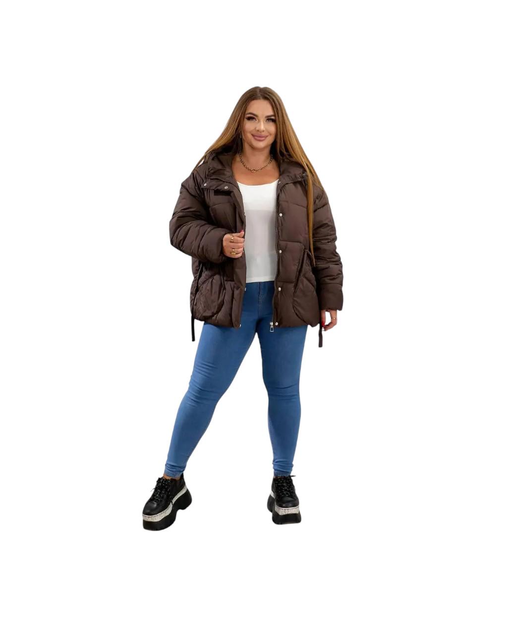 Куртка-пуховик женская зимняя до -20°С 3XL Шоколад (OV-9623CHO-3XL)
