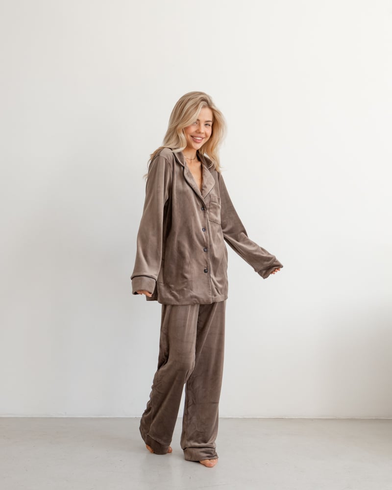 Пижама женская Модельер 7622 р. 42 Бежевый (14065) - фото 2 Пижама женская Модельер 7622 р. 42 Бежевый (14065) - фото 2