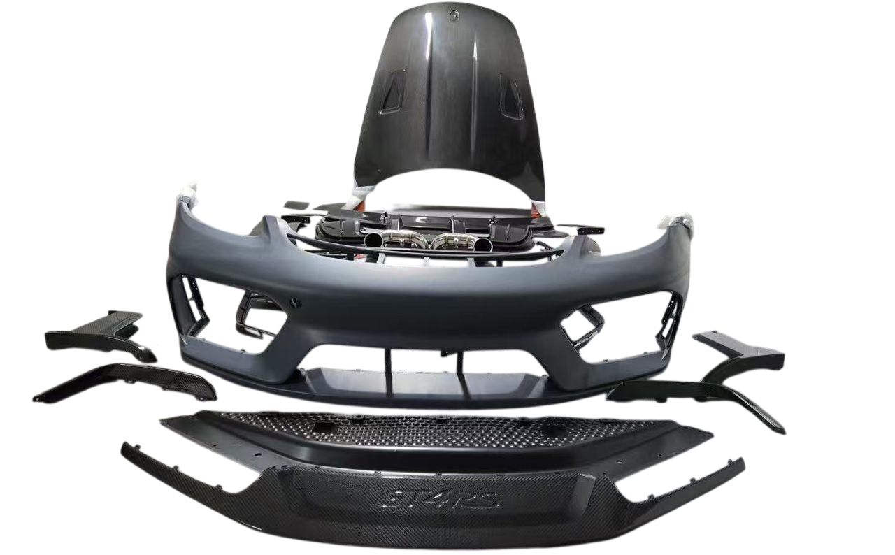 Комплект обвесов GT4RS ABS/Карбон DDCarbon для Porsche Boxster/Cayman 982 718 2016- гг. разные материалы под покраску (170185)