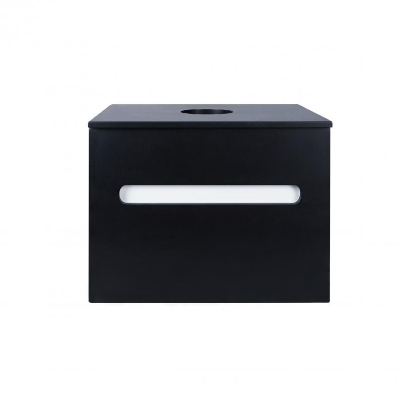 Тумба подвесная Q-tap Virgo 600х476х469 Black/White со столешницей QT1879TPА602BW (13831)