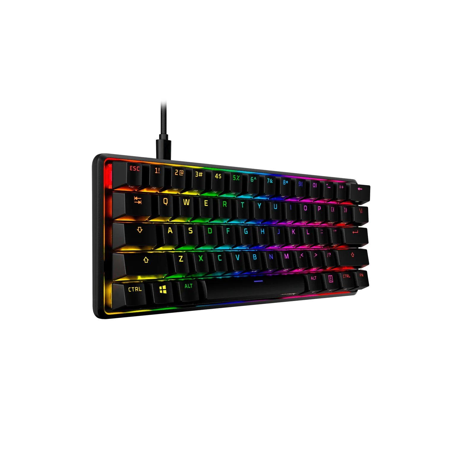 Клавиатура механическая HyperX Alloy Origins 60 проводное подключение USB 1,8 м RGB-подсветка Черный (627058) - фото 3 Клавиатура механическая HyperX Alloy Origins 60 проводное подключение USB 1,8 м RGB-подсветка Черный (627058) - фото 3